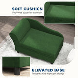 Pet Sofa Bed Couch With Storage,with Soft Cushion , Green