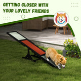 Wooden Dog Agility Seesaw for Training and Exercise, Black