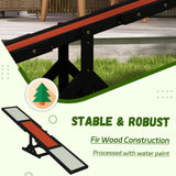 Wooden Dog Agility Seesaw for Training and Exercise, Black