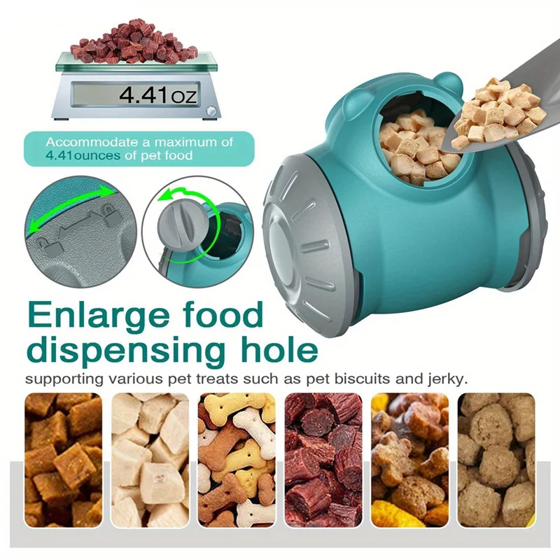 Dog Pet Food Dispenser For Dog Cats Interactive Game IQ Training Feeder Pet Supplies Red-AT64 