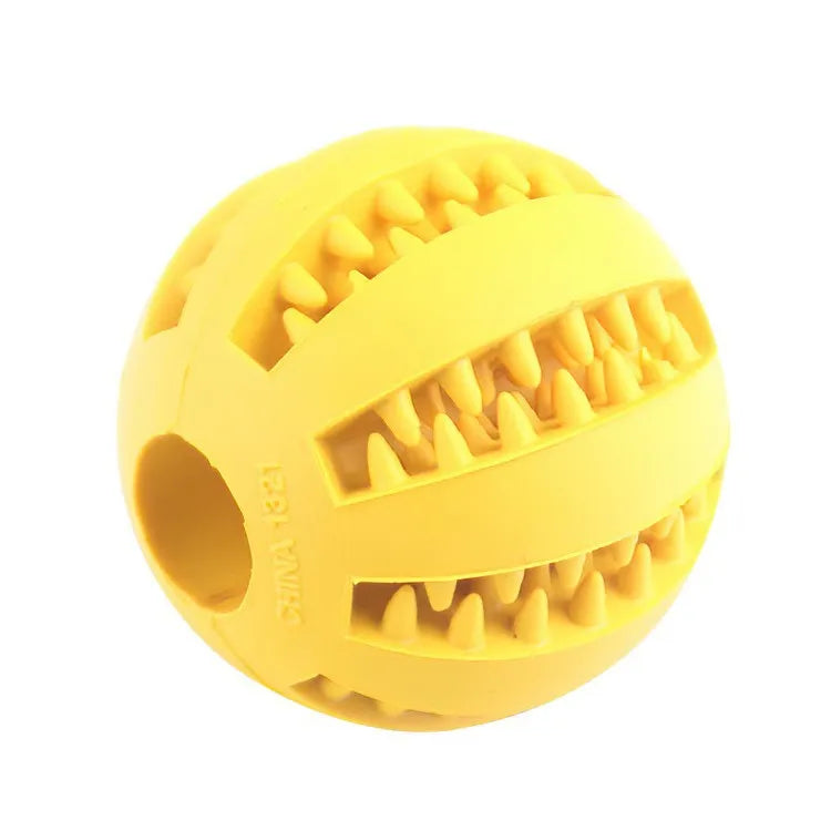 Dog Toy Ball, Nontoxic Bite Resistant Toy Ball for Pet Dogs Puppy Cat, Dog Pet Food Treat Feeder Chew Tooth Cleaning Ball 