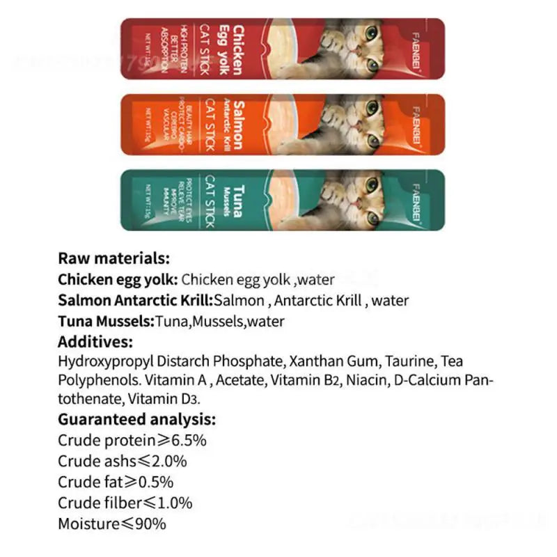 Faenbei Cat Snack Appropriate For All Ages Nutritious Snack Delicious Best Cat Snack Wholesome Bulk Box Cat Food Pet Food 