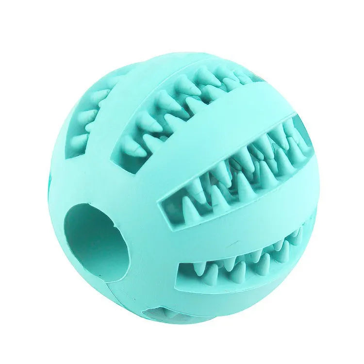 Dog Toy Ball, Nontoxic Bite Resistant Toy Ball for Pet Dogs Puppy Cat, Dog Pet Food Treat Feeder Chew Tooth Cleaning Ball 