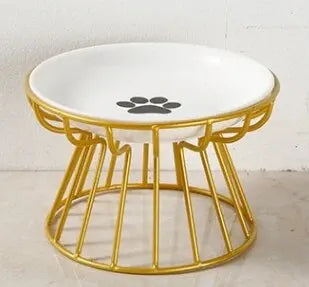 Ceramic Cat Food Bowl Wide Safe Pets Water Food Bowls Non Slip Shallow Dish for Kitten Puppy Pet Food Water Feeding 