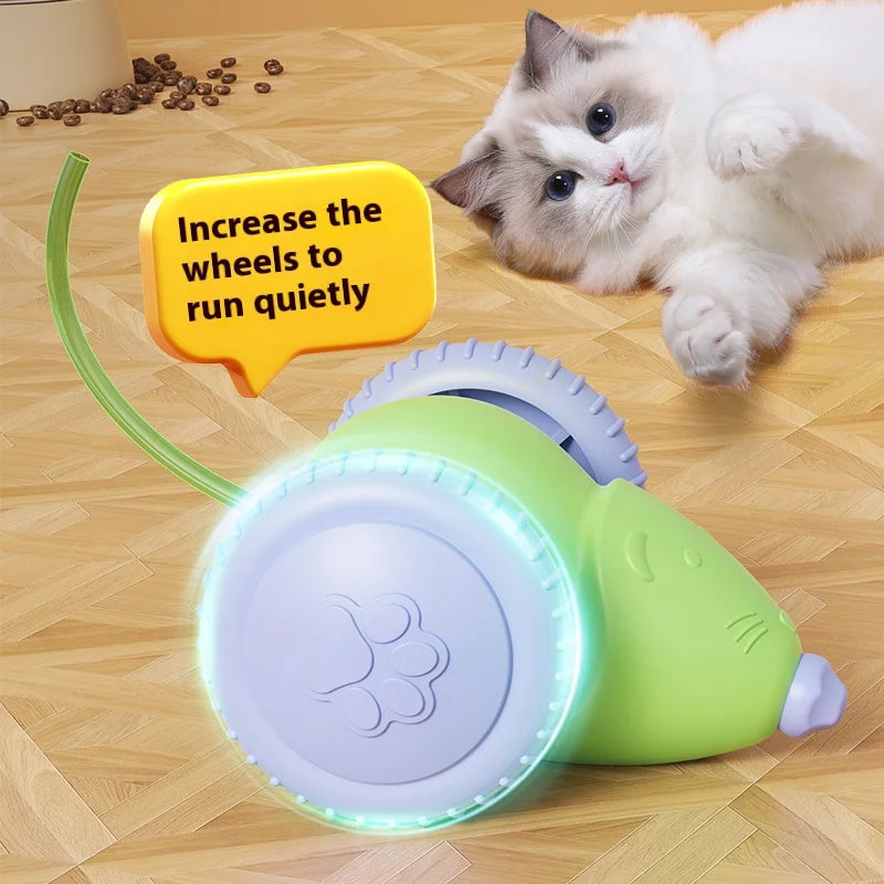 Electric Mouse Car Pet toys Interactive Cat Toy Rechargeable Automatic Teaser with Intelligent Obstacle Avoidance Pet Products 
