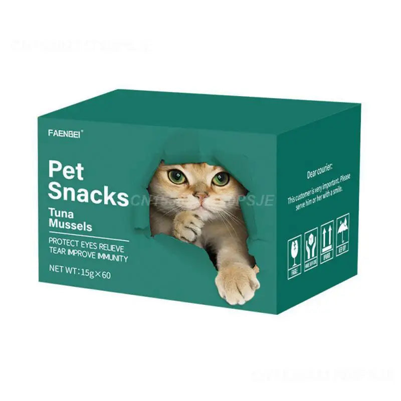 Faenbei Cat Snack Appropriate For All Ages Nutritious Snack Delicious Best Cat Snack Wholesome Bulk Box Cat Food Pet Food 