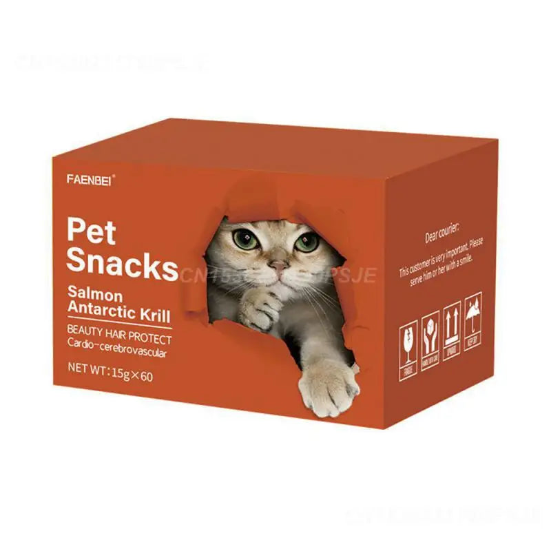 Faenbei Cat Snack Appropriate For All Ages Nutritious Snack Delicious Best Cat Snack Wholesome Bulk Box Cat Food Pet Food 