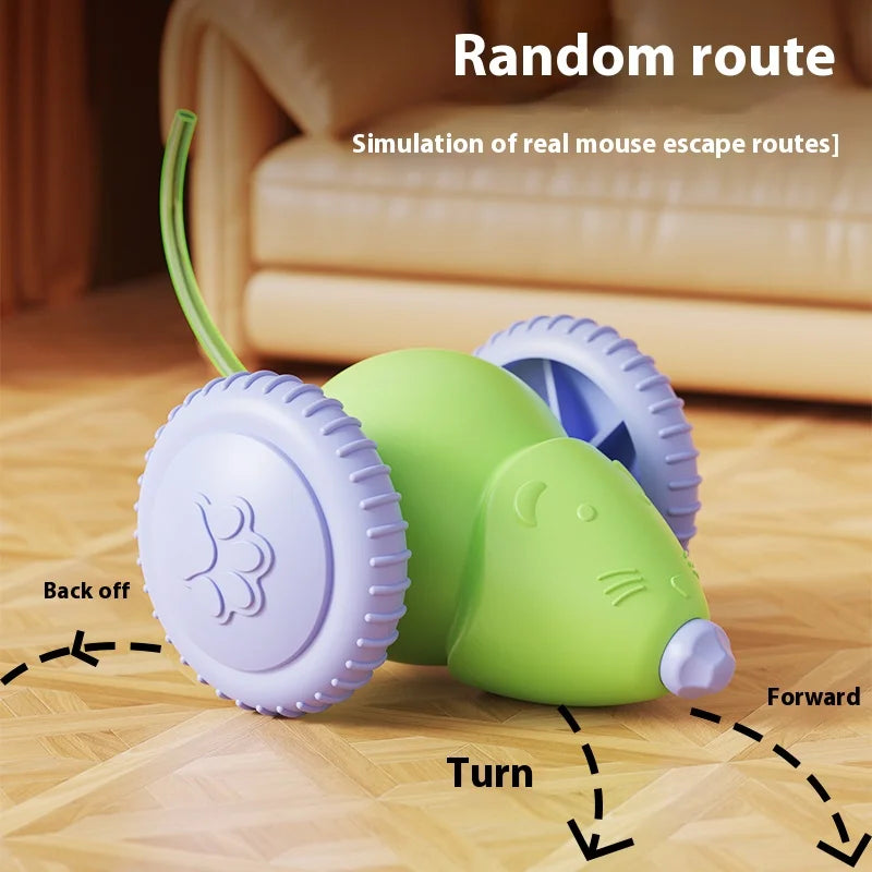Electric Mouse Car Pet toys Interactive Cat Toy Rechargeable Automatic Teaser with Intelligent Obstacle Avoidance Pet Products 