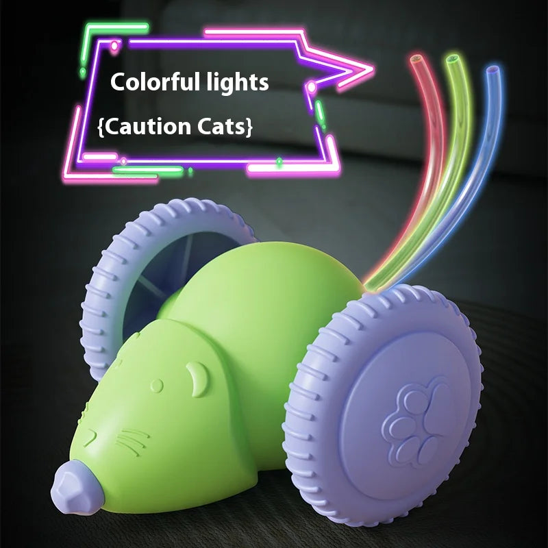 Electric Mouse Car Pet toys Interactive Cat Toy Rechargeable Automatic Teaser with Intelligent Obstacle Avoidance Pet Products 