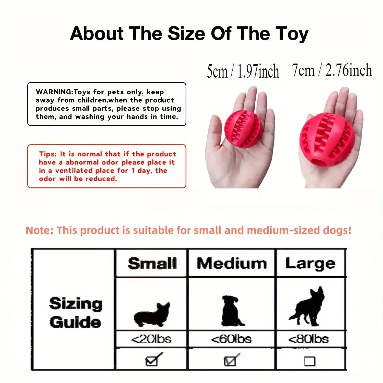 Dog Toy Ball, Nontoxic Bite Resistant Toy Ball for Pet Dogs Puppy Cat, Dog Pet Food Treat Feeder Chew Tooth Cleaning Ball 