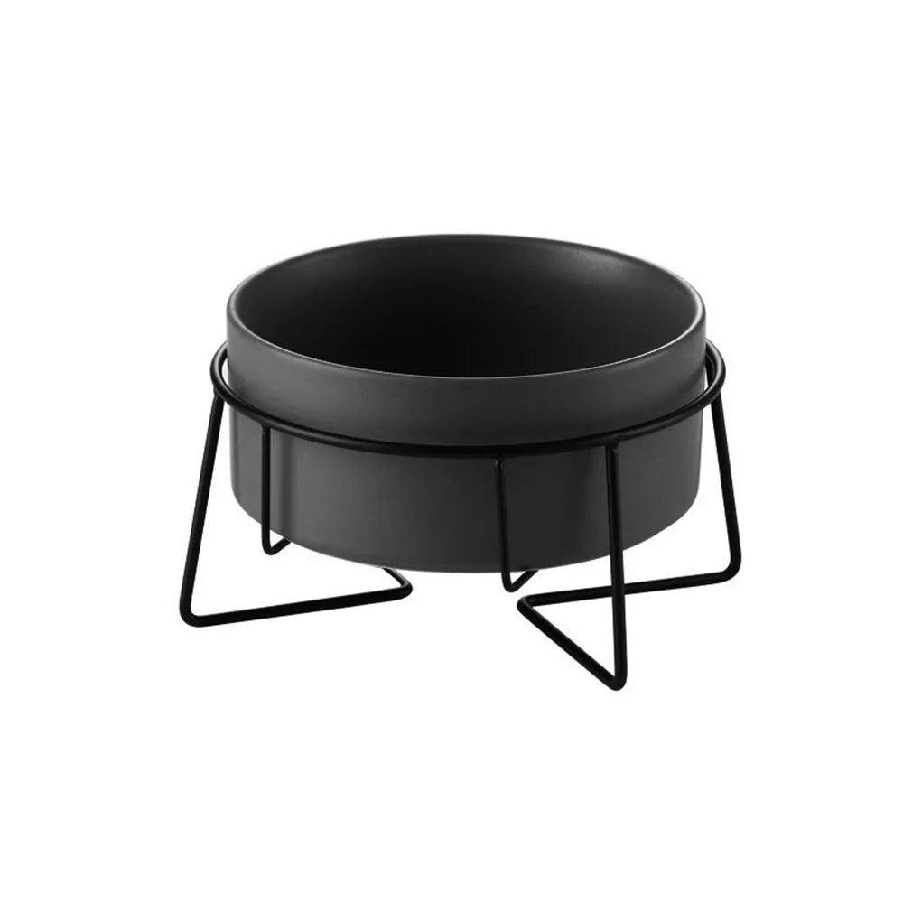 Ceramic Cat Food Bowls Large Capacity Cervical Protection High Foot Dog Feeder Elevated with Stand Pet Feeding Bowl Pet Supplies 