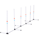 Sturdy Dog Weaves Poles Pet Speed and Agility Equipment Dogs Obstacle Outdoor w/ Storage Bag