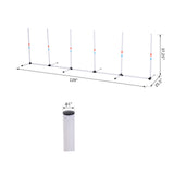 Sturdy Dog Weaves Poles Pet Speed and Agility Equipment Dogs Obstacle Outdoor w/ Storage Bag