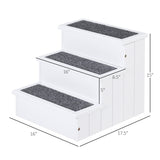 3 Step Carpeted Non Slip Pet Stairs Ramp for Cats and Small Dogs